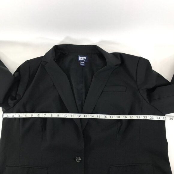 Lands' End Wool Blend 2-Button Blazer Women's Plus Size 20W Black Lined Career - Picture 5 of 9